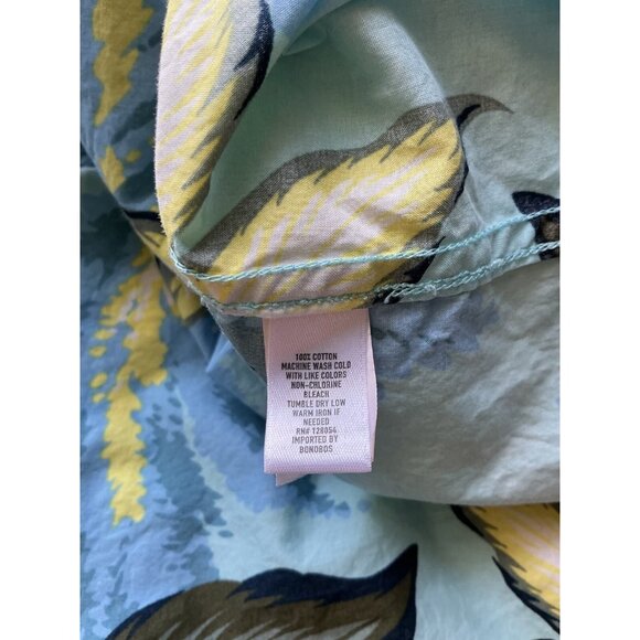 Bonobos Mens Large Long Button Up‎ Short Sleeve Shirt Slim Fit Stretch Floral - Picture 7 of 8